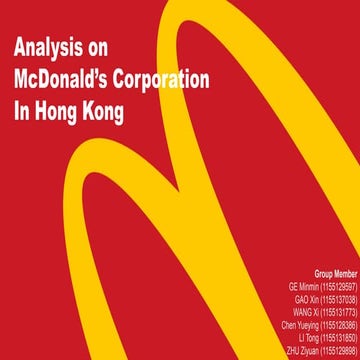 Analysis on McDonald's