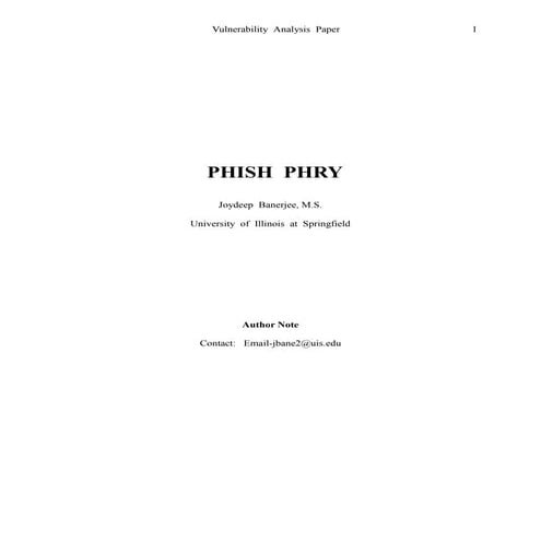 Phish Phry- Analysis paper 
