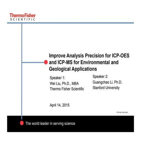 Improve Analysis Precision for ICP-OES and ICP-MS for Environmental and Geolo...