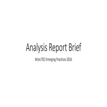 Analysis report brief