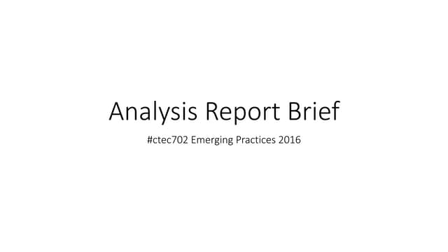 Analysis report brief