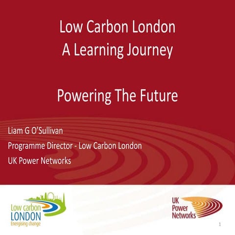 Analyst briefing session 3   low carbon london
