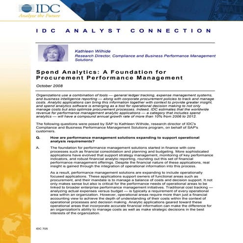 Analyst connection sap