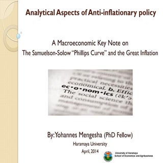 Analytical aspects of anti inflatio...