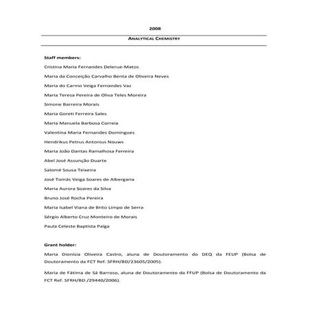 Analytical chemistry