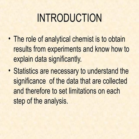 Analytical chemistry lecture 3