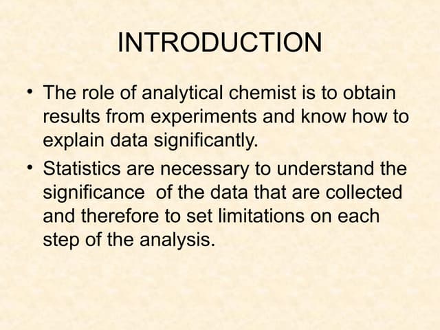 Analytical chemistry lecture 3