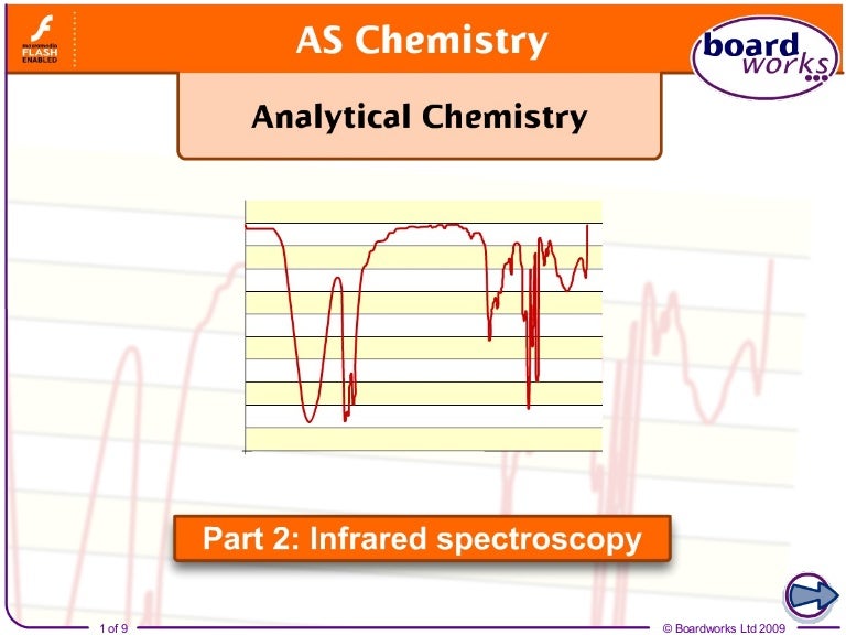 Analytical chemistry part 2 infrared spectroscopy