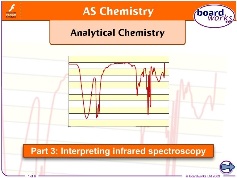 Analytical chemistry part 3 interpreting infrared spectroscopy