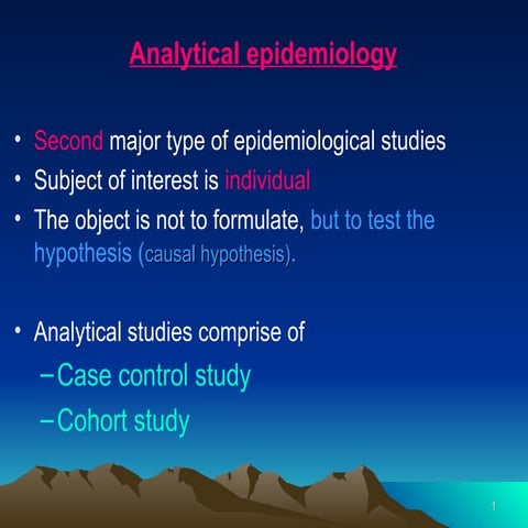 Analytical Epidemiology.ppt epidemiology  and its principles in health