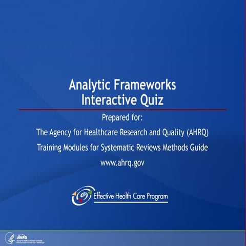 Analytic Frameworks Quiz