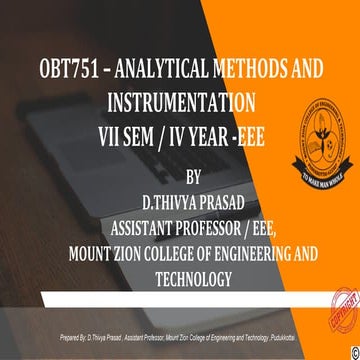 Analytical methods and instrumentation syllabus | PPTX