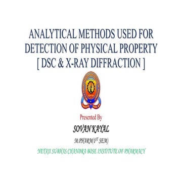 Analytical Methods for Characterization of Solid Forms | PPTX