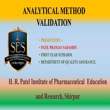 Analytical method validation 2020