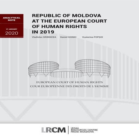 Republic of Moldova at the European Court of Human Rights in 2019 | PDF