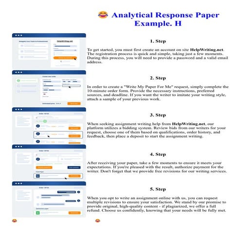 Analytical Response Paper Example. H. Online assignment writing service.