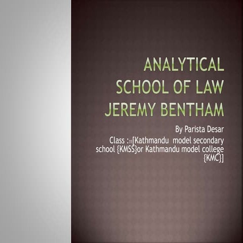 Analytical school of law