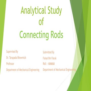 Analytical study of connecting rods