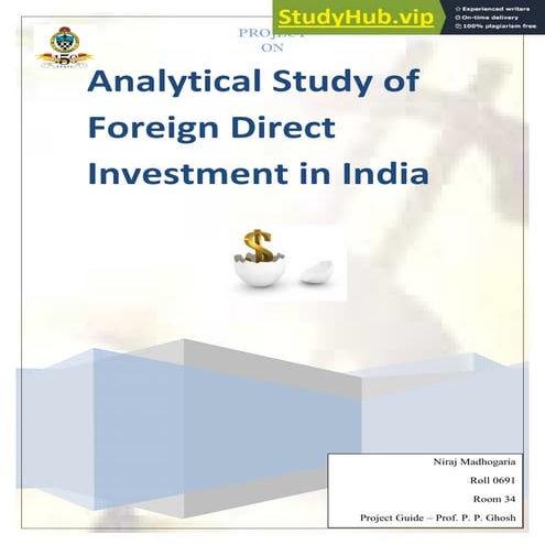 Analytical Study Of Foreign Direct Investment In India (1) | PDF