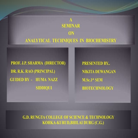 Analytical techniques ppt