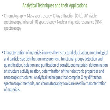 Advanced Analytical Techniques for Material Characterization: XRD and ...