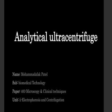 Analytical ultracentrifuge 