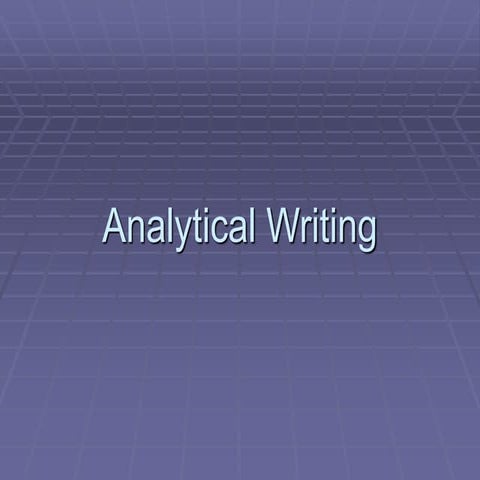 Analytical Writing.ppt