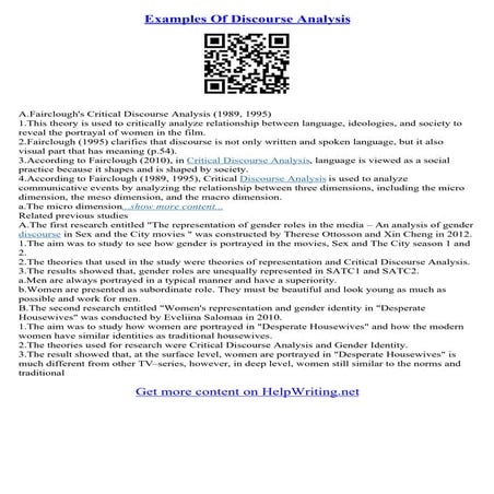 Analytic Essay Examples