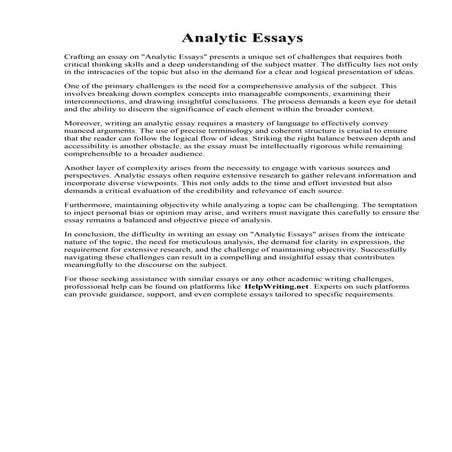 Analytic Essays.pdf