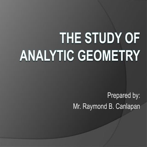 Analytic geom and distance formula