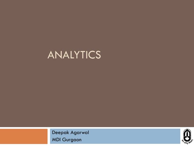 Analytics