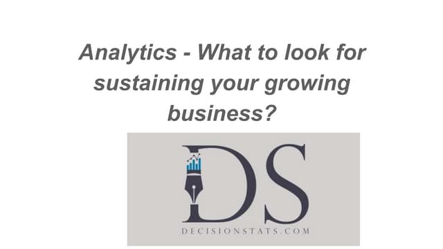Analytics   what to look for sustaining your growing business-