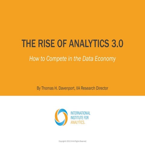 Analytics3.0 e book