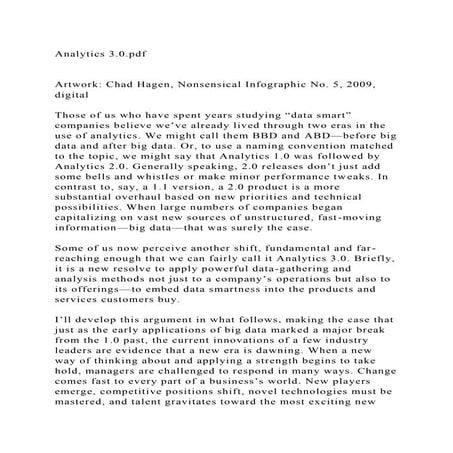 Analytics 3.0.pdfArtwork Chad Hagen, Nonsensical Infographic .docx