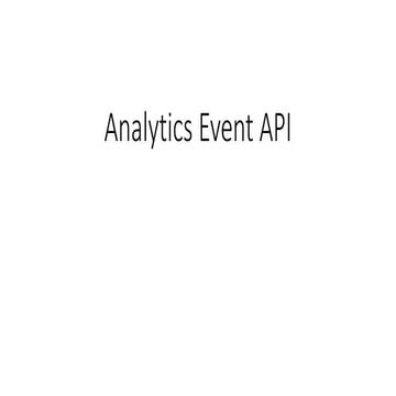 Analytics event api