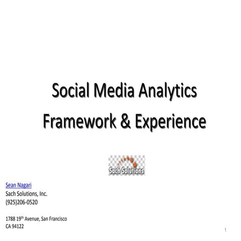 Social Analytics Framework