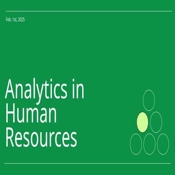 Analytics in Human Resource Management FY