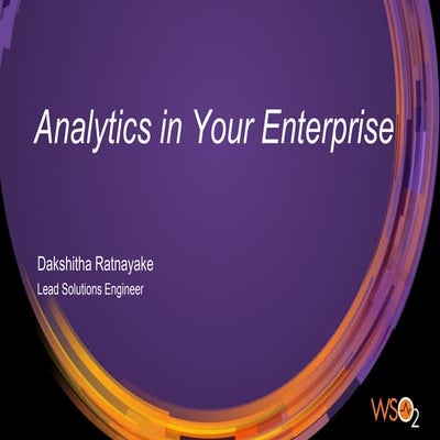 Analytics in Your Enterprise