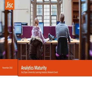 Jisc Analytics maturity and services