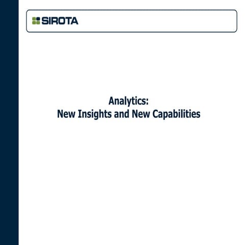 HR Analytics: New Insights and New Capabilities?
