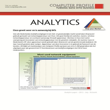 Cisco groeit weer en is aanwezig bij 84%!