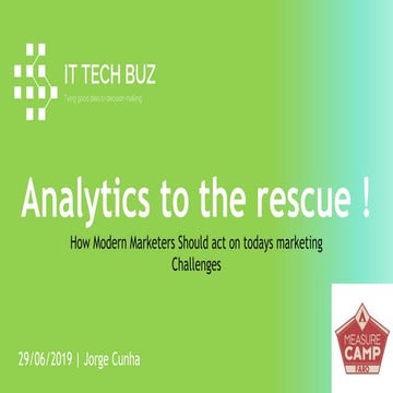Analytics to the rescue !!! 