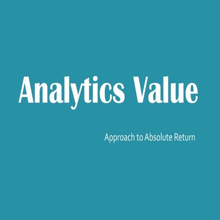 Analytics Value LLC 2017