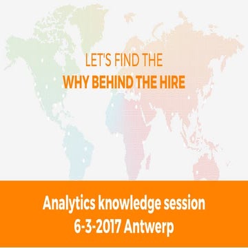 Recruitment Analytics workshop  - Endouble Antwerp 6-3-2017