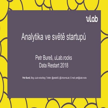 Analytika ve světě startupu (Petr Bureš)