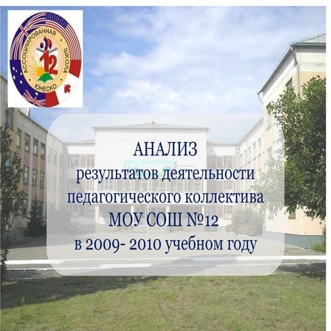 Анализ деятельности школы за 2009-2010 уч. год