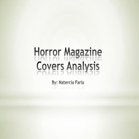 Horror magazine cover analysis | DOCX