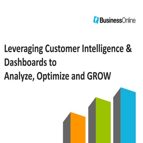 Leveraging Customer Intelligence and Dashboards to Analyze, Optimize and Grow - Thad Kahlow - 2012 International BMA Conference
