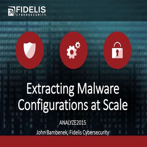ANALYZE'15 - Bulk Malware Analysis at Scale
