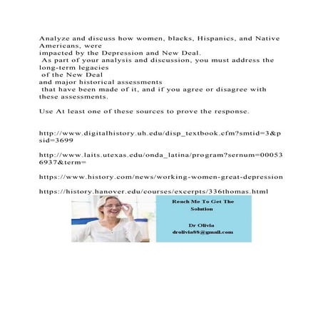 Analyze and discuss how women, blacks, Hispanics, and Native America.docx